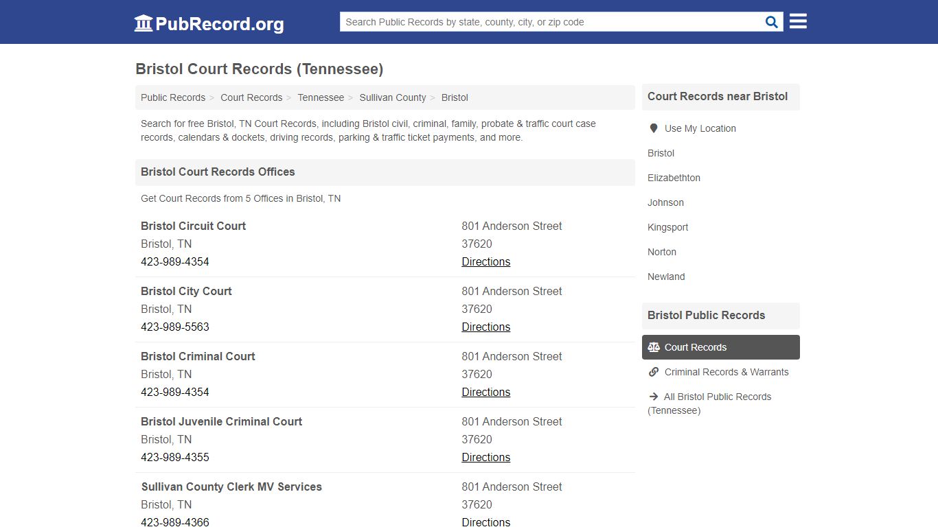 Free Bristol Court Records (Tennessee Court Records)